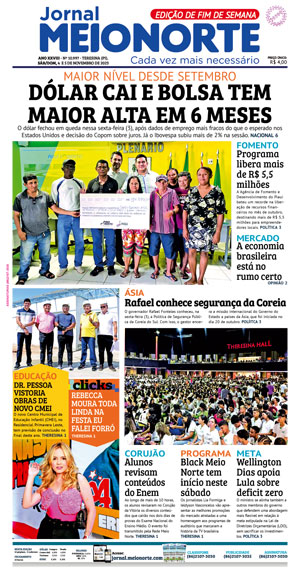 Capa do Jornal Meio Norte - 04/11/2023