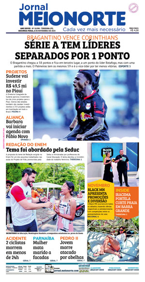 Capa do Jornal Meio Norte - 06/11/2023