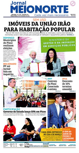 Capa do Jornal Meio Norte - 27/02/2024
