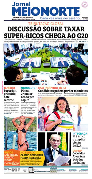 Capa do Jornal Meio Norte - 29/02/2024