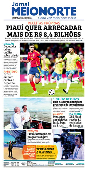 Capa do Jornal Meio Norte - 27/03/2024